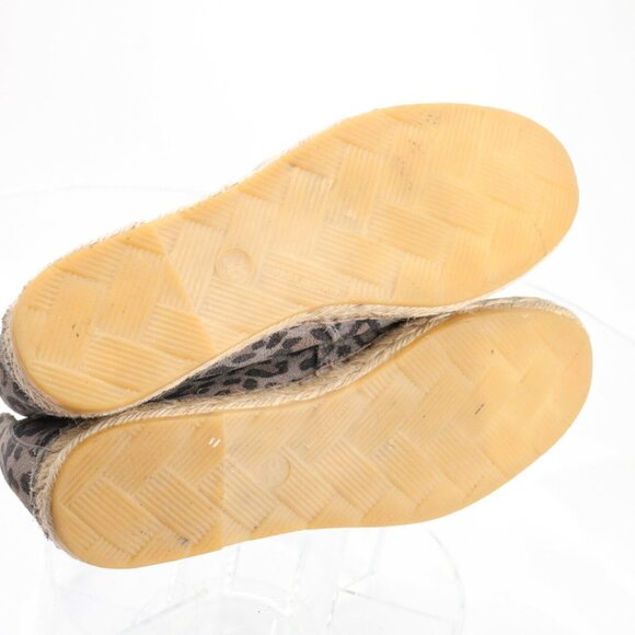 Free People Womens Canyon Slip On Size 7 Gray Suede Leopard Espadrille Flat - Picture 9 of 12